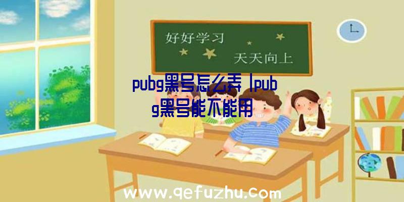 「pubg黑号怎么弄」|pubg黑号能不能用